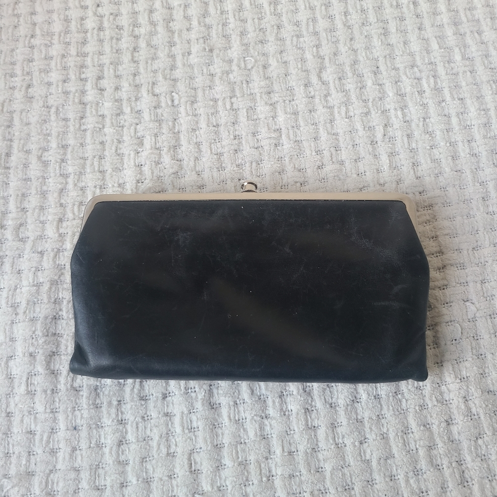 HOBO Black Leather Clutch Wallet